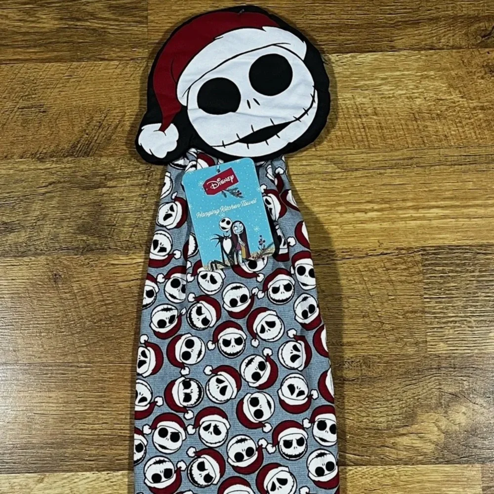 Hanging kitchen towel featuring Jack Skellington as Santa Claus NWT